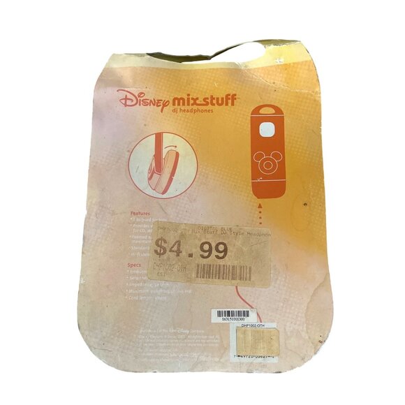 Vtg NOS Disney Mixstuff Kid's DJ Headphones Walt Disney Company - Picture 7 of 8